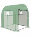 Outsunny 1.8 x 1.8 x 2m Polytunnel Greenhouse with Doors and Mesh Windows
