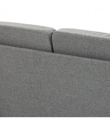 HOMCOM Double Seat Sofa Linen Upholstery Loveseat Couch w/ Armrests, Grey
