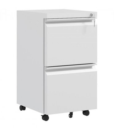 Vinsetto Steel File Cabinet with Lock Hanging Bar for Letter A4 Legal Size White