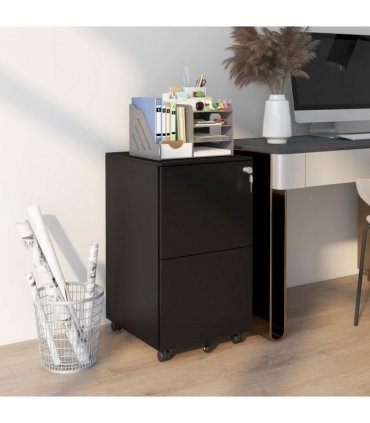 Steel Black file Cabinet with Lock and Hanging Bar for Letter A4 Legal Size