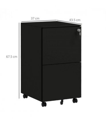 Steel Black file Cabinet with Lock and Hanging Bar for Letter A4 Legal Size