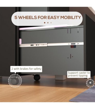 Steel Black file Cabinet with Lock and Hanging Bar for Letter A4 Legal Size