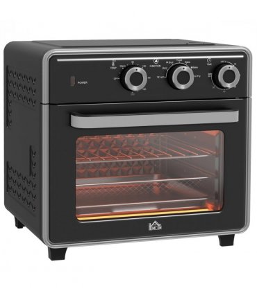 HOMCOM Air Fryer Oven 20L Mini Oven Countertop Convection Oven 1400W Black
