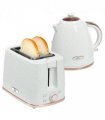 Kitchen Set Cream 1.7L Kettle & 2 Slice Toaster Honeycomb Design Stylish
