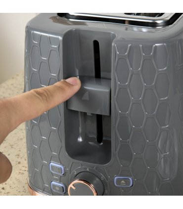 HOMCOM Kettle and Toaster Set 1.7L Fast Boil Kettle & 2 Slice Toaster Set Grey