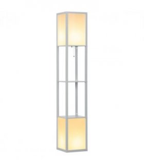 Shelf Floor Lamp Light Grey 42x19x30cm Dual Light Living Room Bedroom