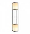 HOMCOM Shelf Floor Lamp with Dual Light, for Living Room, Bedroom, Black