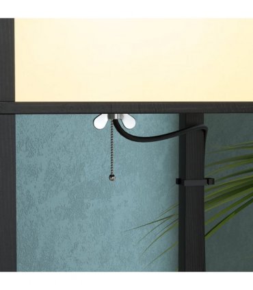 HOMCOM Shelf Floor Lamp with Dual Light, for Living Room, Bedroom, Black