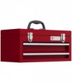 Metal Red 46L x 24W x 22H cm 2 Drawer Tool Chest with Ball Bearing Slide Drawers