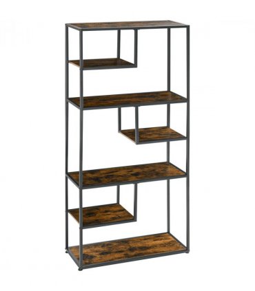 Storage Shelves Rustic Brown 83L x 34W x 180H cm Seven-tier Steel Frame Shelf