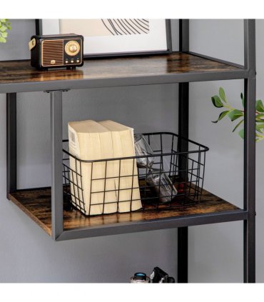 Storage Shelves Rustic Brown 83L x 34W x 180H cm Seven-tier Steel Frame Shelf