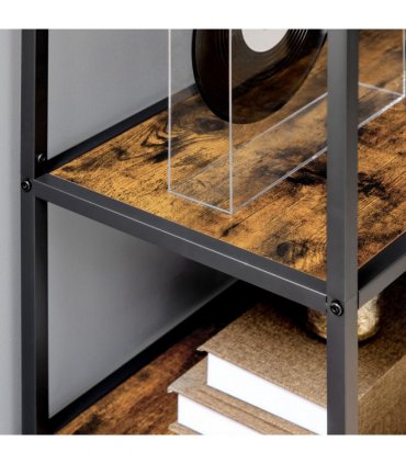 Storage Shelves Rustic Brown 83L x 34W x 180H cm Seven-tier Steel Frame Shelf