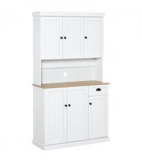 HOMCOM Kitchen Cupboard Storage Cabinet Microwave Oven Stand with Storage