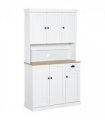 HOMCOM Kitchen Cupboard Storage Cabinet Microwave Oven Stand with Storage