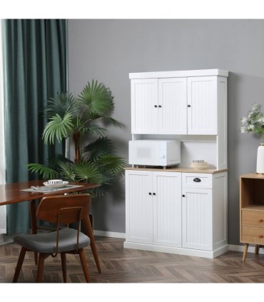 HOMCOM Kitchen Cupboard Storage Cabinet Microwave Oven Stand with Storage