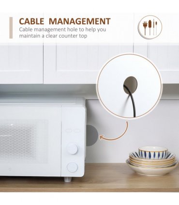 HOMCOM Kitchen Cupboard Storage Cabinet Microwave Oven Stand with Storage
