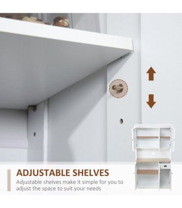 HOMCOM Kitchen Cupboard Storage Cabinet Microwave Oven Stand with Storage