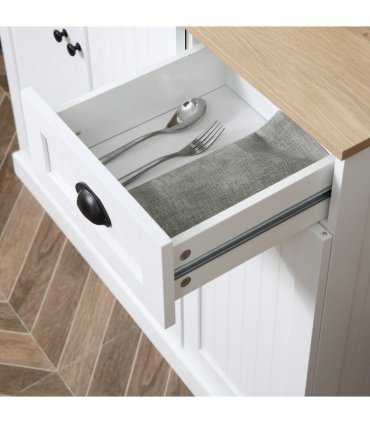 HOMCOM Kitchen Cupboard Storage Cabinet Microwave Oven Stand with Storage