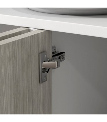Sideboard White 121L x 37W x 75H cm HOMCOM Storage Cabinet Adjustable Shelves