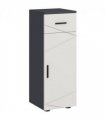 Steel Grey Bathroom Storage Cabinet with Soft Close Door, 30L x 30W x 82H cm