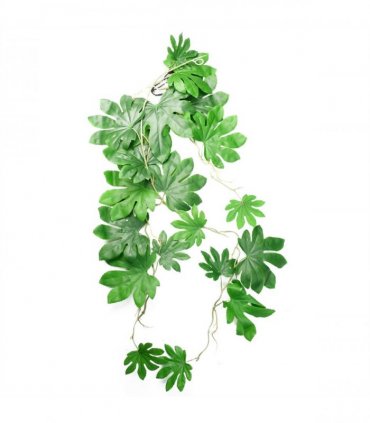 Artificial Hanging Trailing Aralia Plant Pack of 6 Realistic Large Leaves 110cm