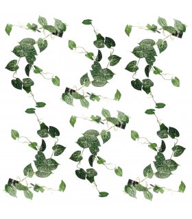 Artificial Hanging Trailing Ivy Plant Pack of 6 Realistic Round Green 100cm