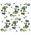 Artificial Hanging Trailing Ivy Plant Pack of 6 Realistic Round Green 100cm