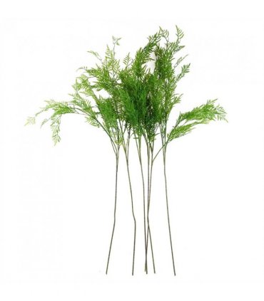 Artificial Boston Fern Stem Filler Green 120cm Pack of 6 Plastic Leaves