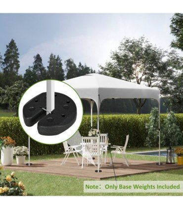 Outsunny Gazebo Weights Set of 4 with Reinforce Pins and Easy Carry Belt, 12KG