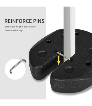 Outsunny Gazebo Weights Set of 4 with Reinforce Pins and Easy Carry Belt, 12KG