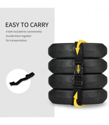 Outsunny Gazebo Weights Set of 4 with Reinforce Pins and Easy Carry Belt, 12KG