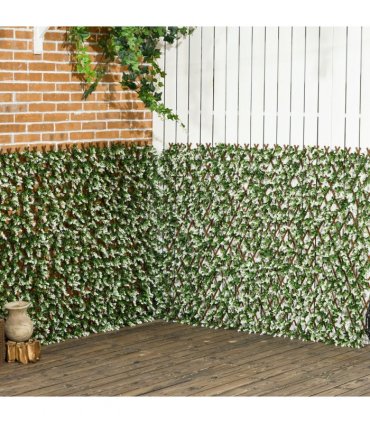 Eucalyptus Green Artificial Hedge Screen Set 200x100x10cm 4sqm Polyethylene