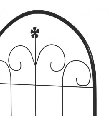 Outsunny Set of 2 Metal Trellis for Climbing Plants, Floral Design