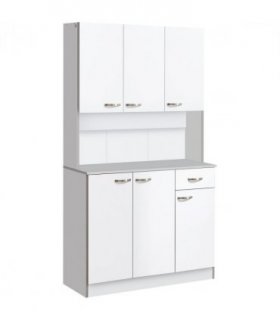 HOMCOM Freestanding Kitchen Cupboard, Storage Cabinet with Doors, Drawer