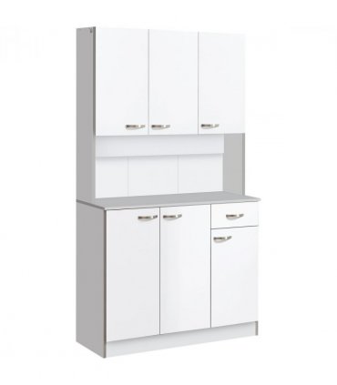 HOMCOM Freestanding Kitchen Cupboard, Storage Cabinet with Doors, Drawer