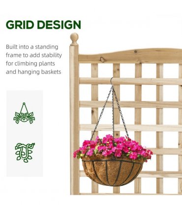 Raised Garden Bed Fir Wood Natural Garden Planters Indoor Outdoor Natural