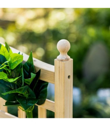 Raised Garden Bed Fir Wood Natural Garden Planters Indoor Outdoor Natural