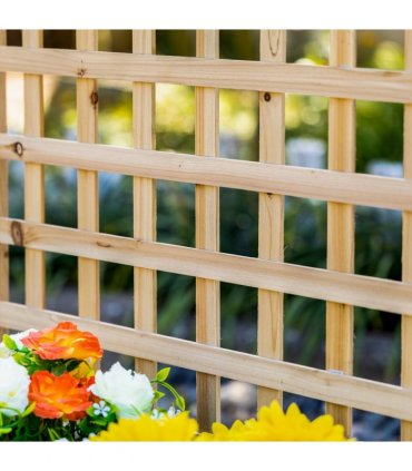 Raised Garden Bed Fir Wood Natural Garden Planters Indoor Outdoor Natural