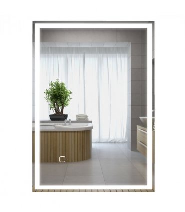 kleankin Illuminated Bathroom Mirror with LED Lights, 3 Colours, Defogging Film