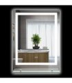 kleankin Dimmable Bathroom Mirror with LED Lights, 3 Colours, Defogging Film