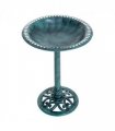 Outsunny 50cm Outdoor Bird Bath Fountain, Decrative Garden Feeder Stand Green