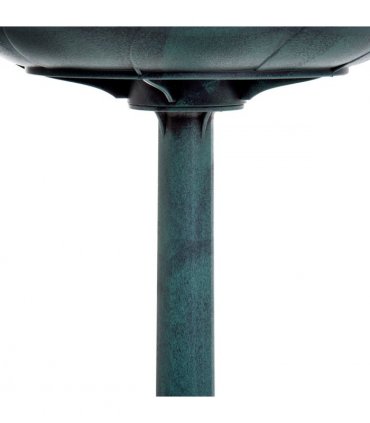 Outsunny 50cm Outdoor Bird Bath Fountain, Decrative Garden Feeder Stand Green