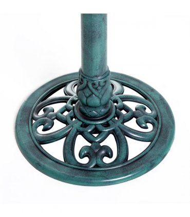 Outsunny 50cm Outdoor Bird Bath Fountain, Decrative Garden Feeder Stand Green