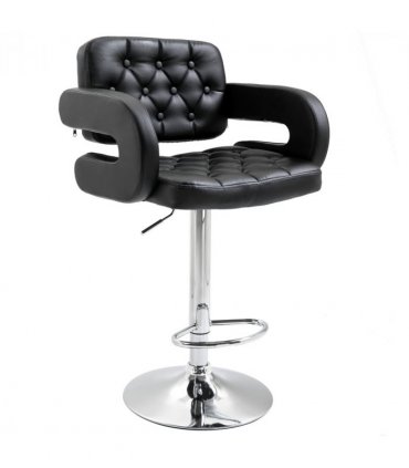 HOMCOM Adjustable Height Barstool Steel Pole PU Leather Bistro Home Kitchen