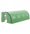 Outsunny Tunnel Greenhouse, Upgraded Structure, Hinged Doors, 6 x 3(m), Green