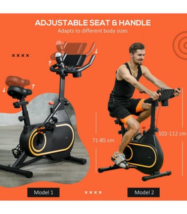 SPORTNOW Exercise Bike Stationary Bike with LCD Display for Home Cardio Workout