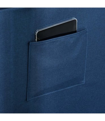 HOMCOM Folding Sleeper Sofa Bed Chair with Pillows, Pocket, Blue