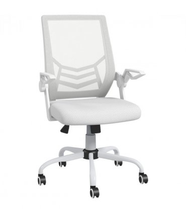 Vinsetto Mesh Swivel Office Chair Task Computer Chair w/ Lumbar Support, White