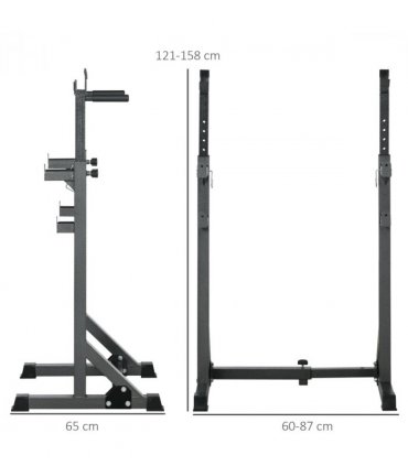 SPORTNOW Heavy Duty Squat Rack, Adjustable Weight Barbell Stand, for Home, Gym