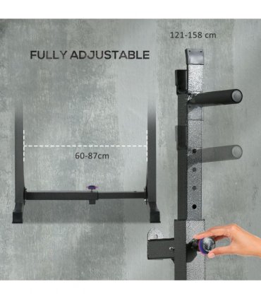 SPORTNOW Heavy Duty Squat Rack, Adjustable Weight Barbell Stand, for Home, Gym